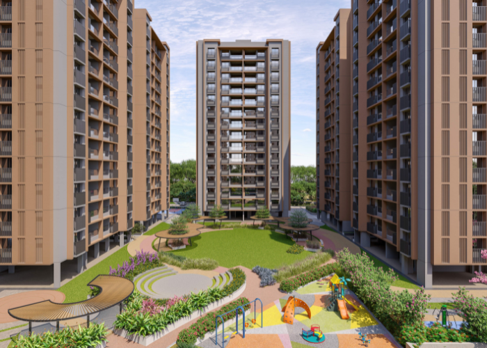 3 BHK Elysium Novus elevation in Adani Shantigram, Ahmedabad