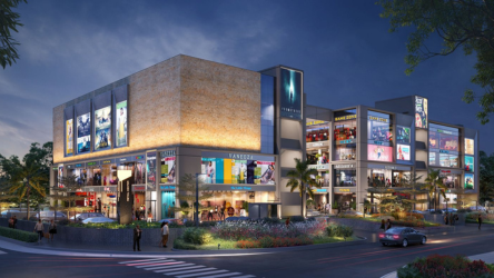 Commercial Center Point elevation in Adani Shantigram, Ahmedabad