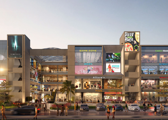 Commercial Property Center Point elevation in Adani Shantigram, Ahmedabad