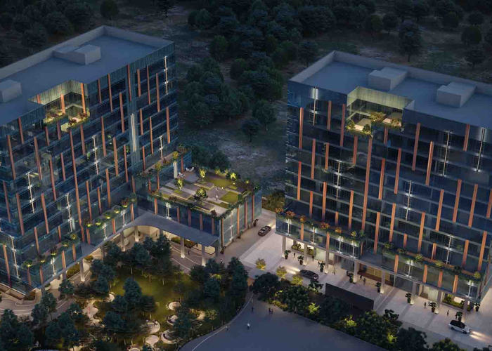 Commercial Property Inspire Corporate Capital elevation in Adani Shantigram, Ahmedabad
