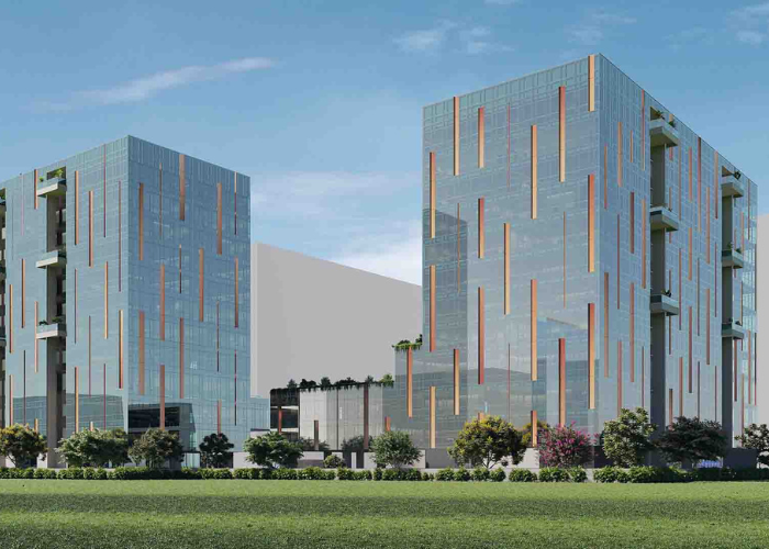 Commercial Property Inspire Corporate Capital elevation in Adani Shantigram, Ahmedabad