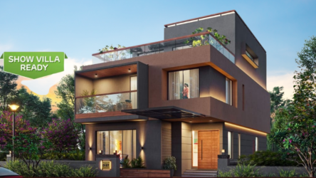 Villas North Park elevation in Adani Shantigram, Ahmedabad