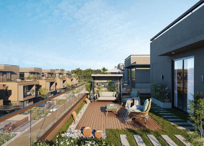 Villa North Park elevation in Adani Shantigram, Ahmedabad