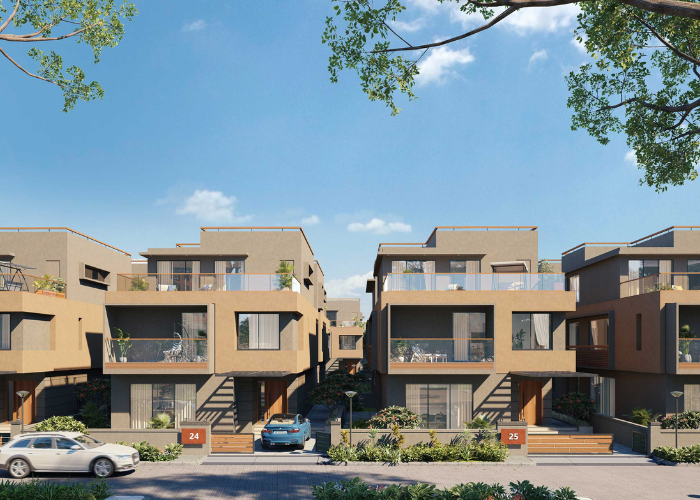 Villa North Park elevation in Adani Shantigram, Ahmedabad