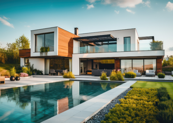 Villa West Park elevation in Adani Shantigram, Ahmedabad