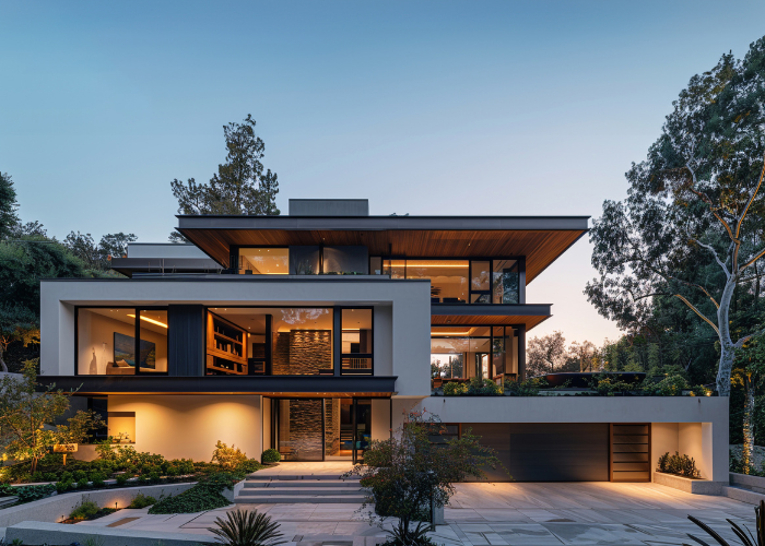 Villa West Park elevation in Adani Shantigram, Ahmedabad